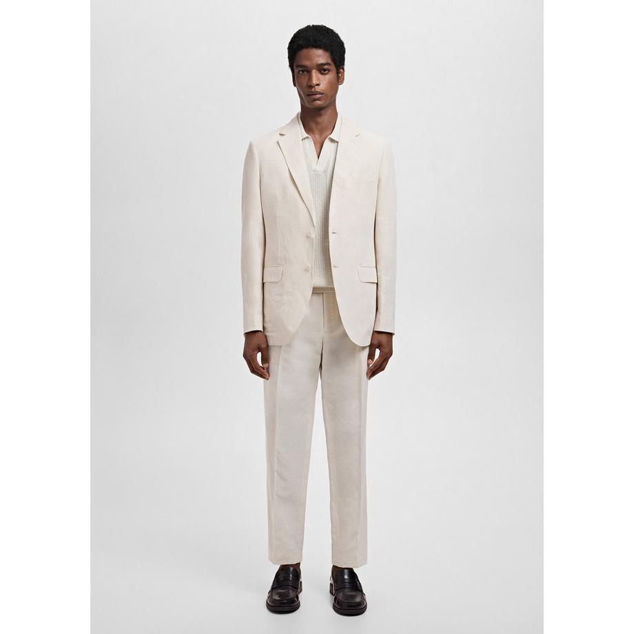 Mango Man Slim Fit Bundfalten Anzughose  