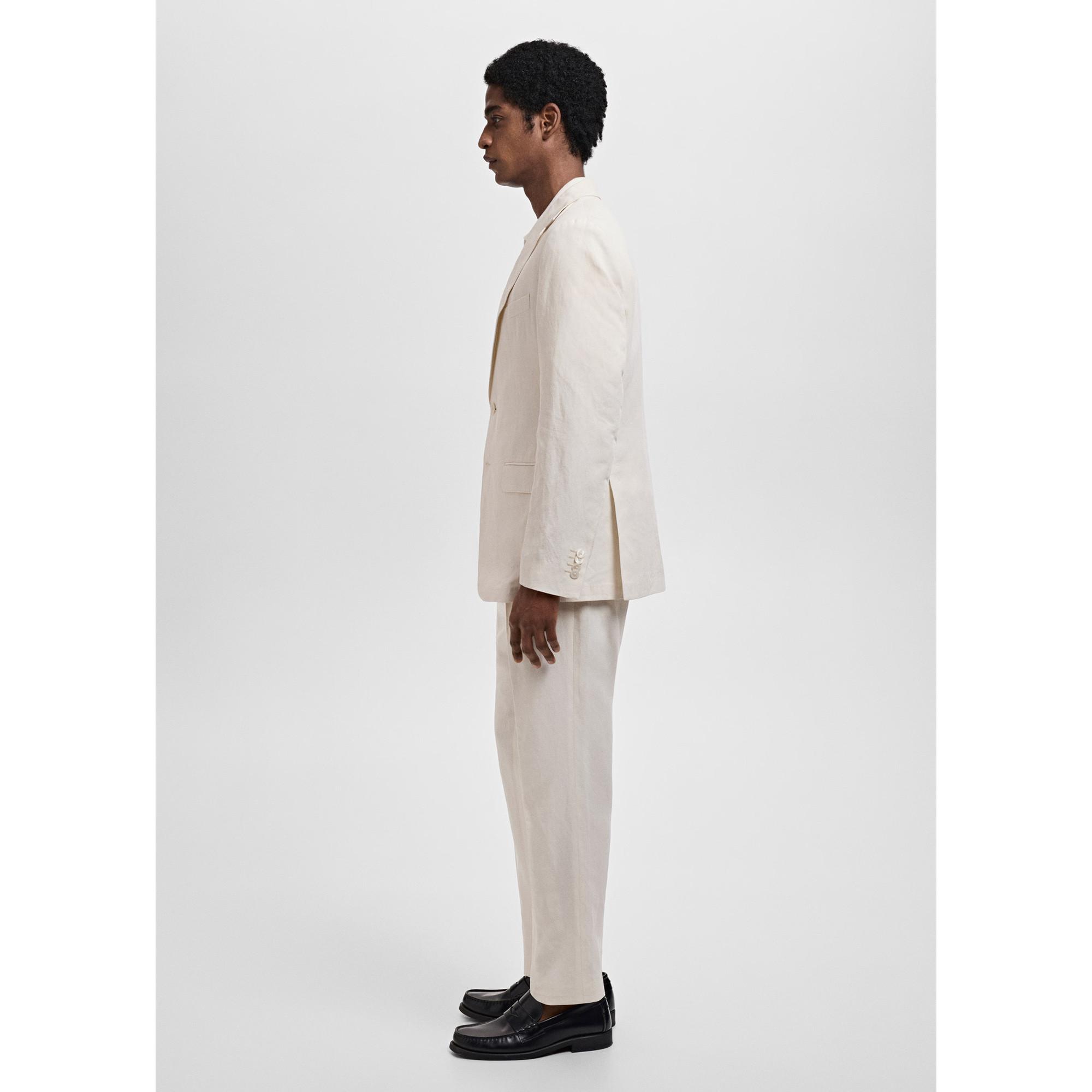 Mango Man Slim Fit Bundfalten Anzughose  