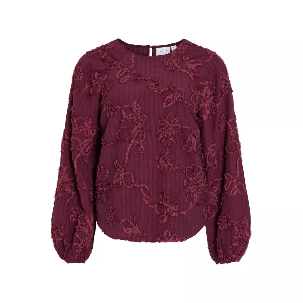 VILA - Bluse, für Damen, Bordeaux, Größe 36 2