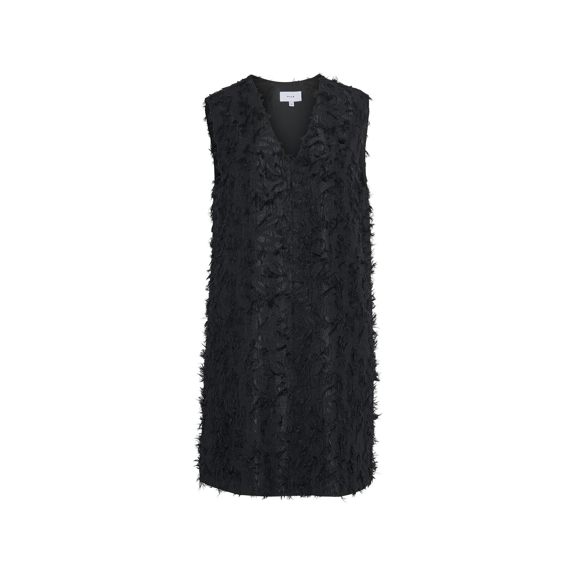 VILA Viwagne Ärmelloses V-Ausschnitt Midikleid  