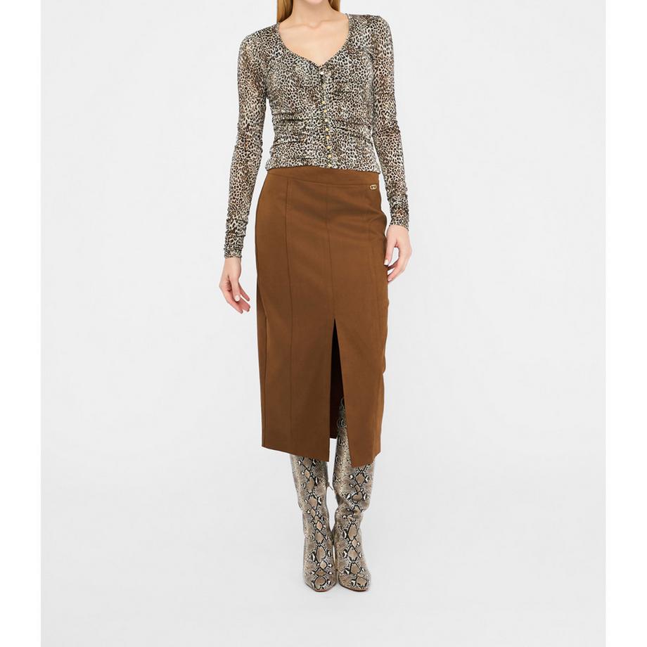 LIU JO Midi Rock mit Schlitz  