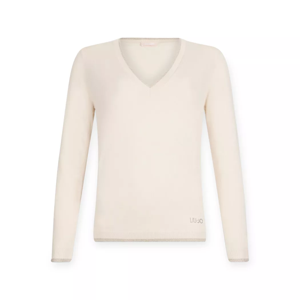 LIU JO - Pullover, für Damen, Offwhite, Größe XS