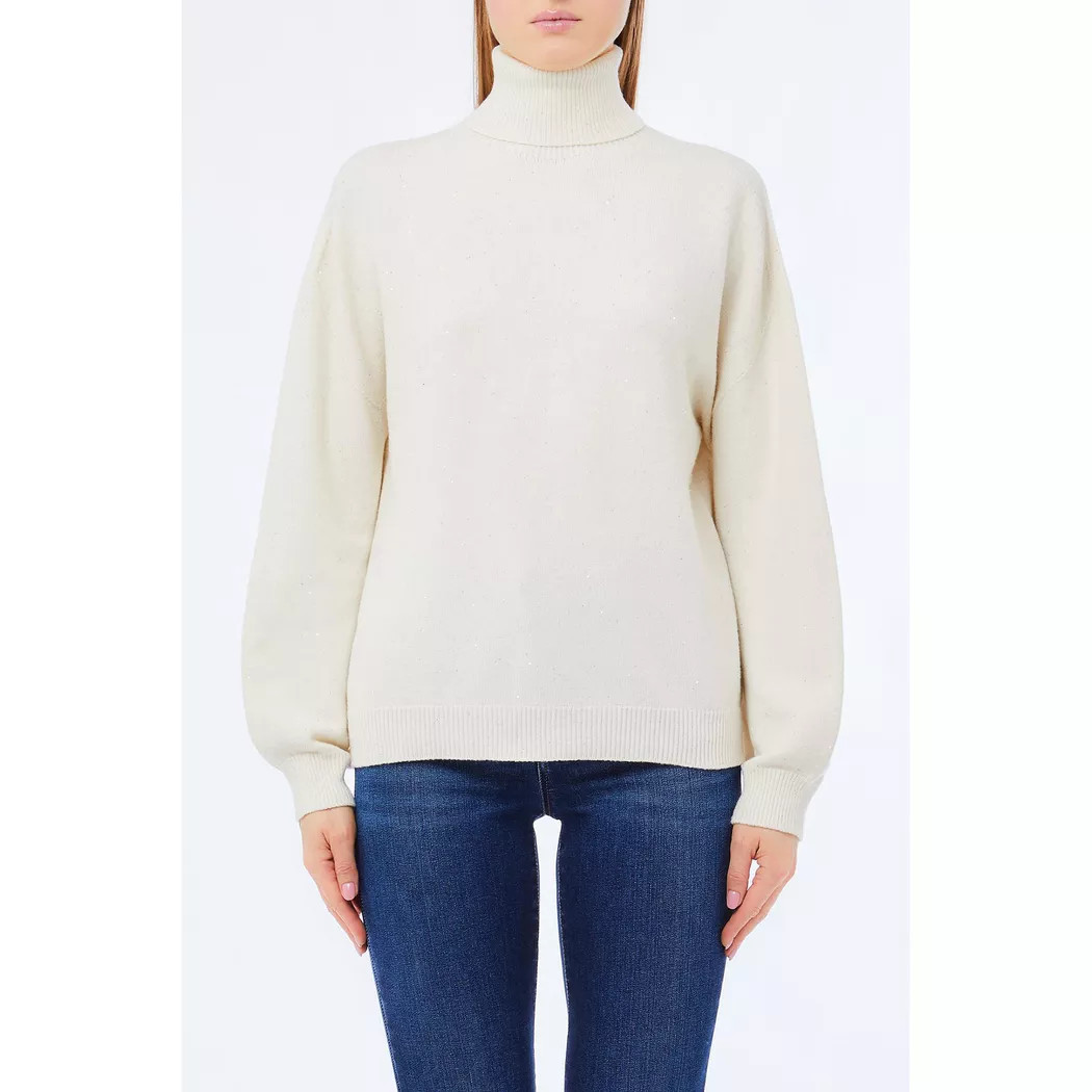 LIU JO - Pullover, für Damen, Offwhite, Größe XL
