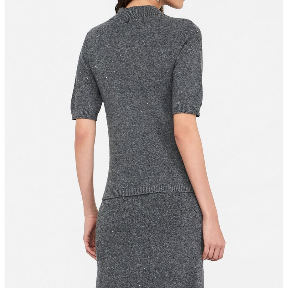 LIU JO Pullover Manches Courtes Col Montant  