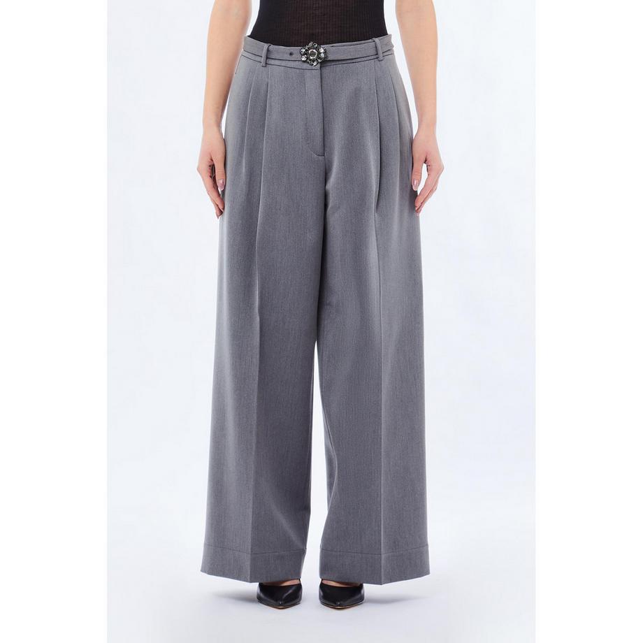 LIU JO Pantaloni plissé a gamba larga  