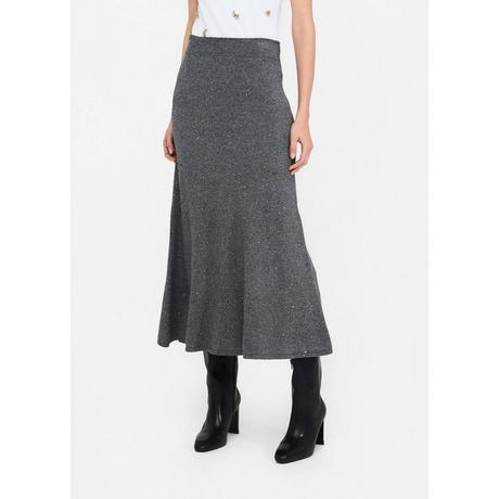 LIU JO Gonna Midi in Maglia con Paillettes  