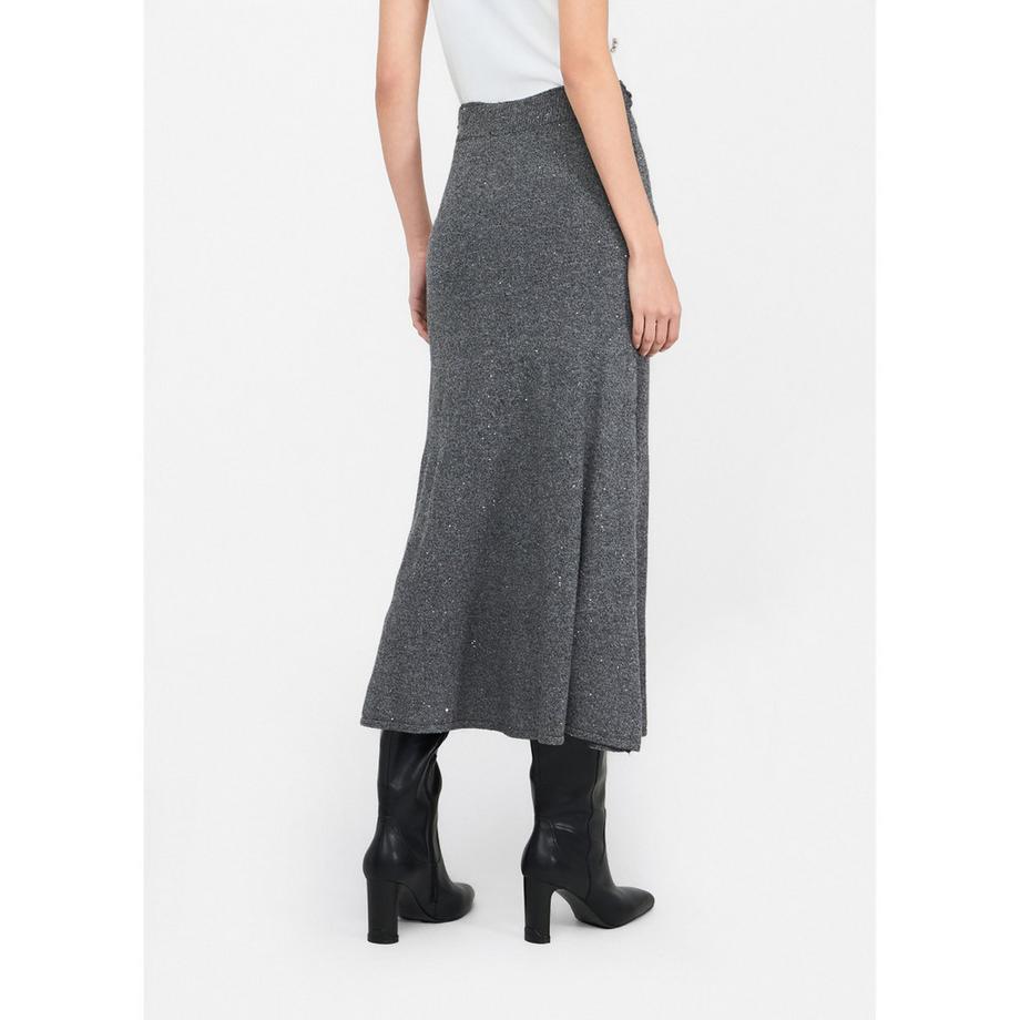 LIU JO Jupe Midi Tricot Paillettes  