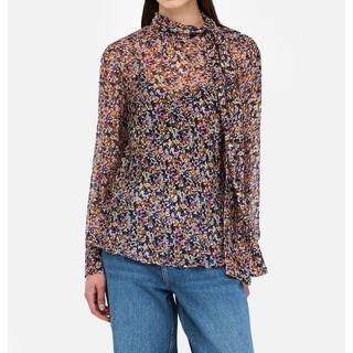 LIU JO Camicetta Stampa Floreale con Collo a Fiocco  