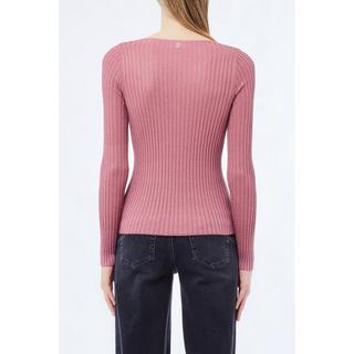 LIU JO Maglione a costine scollo a V  