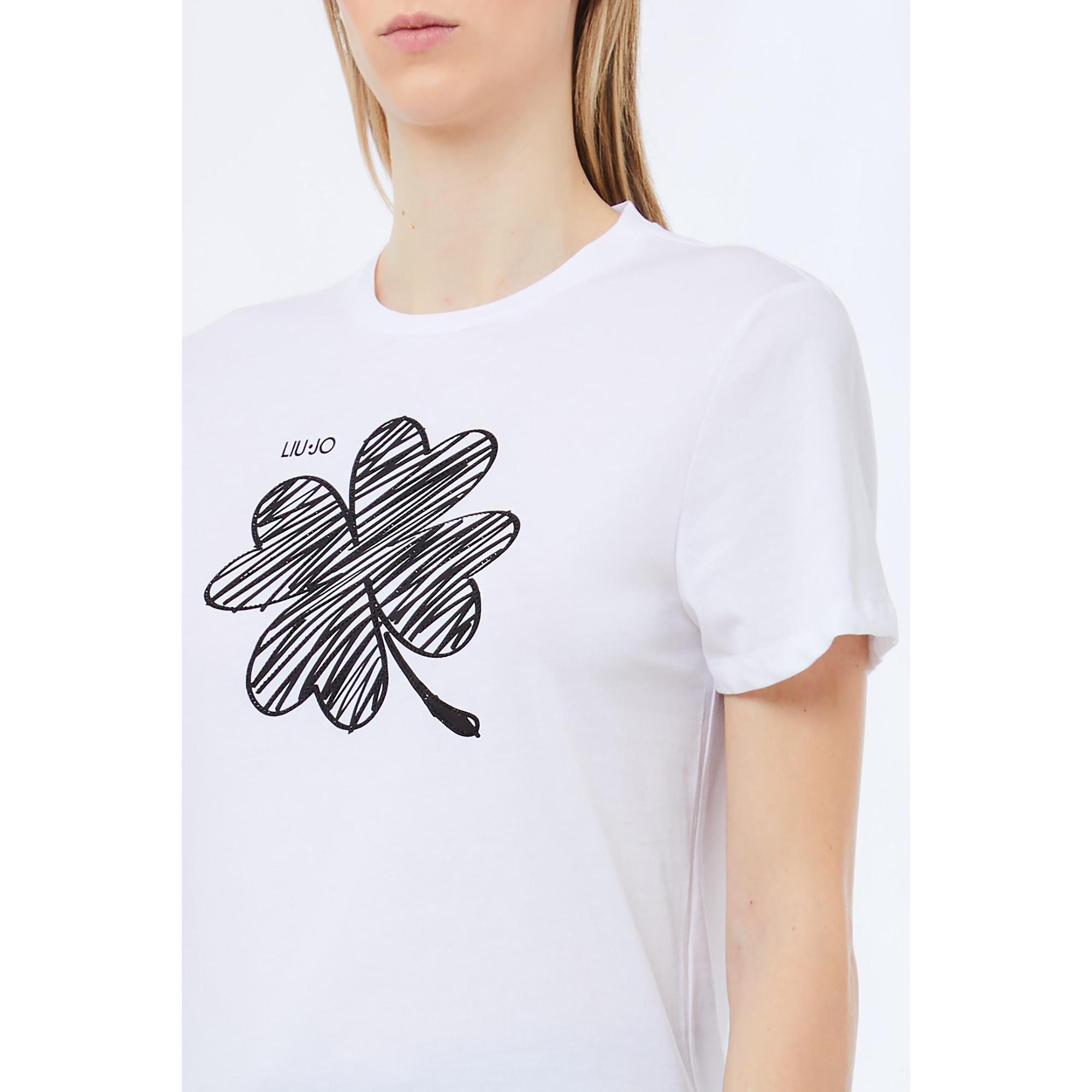 LIU JO T-shirt con stampa trifoglio  