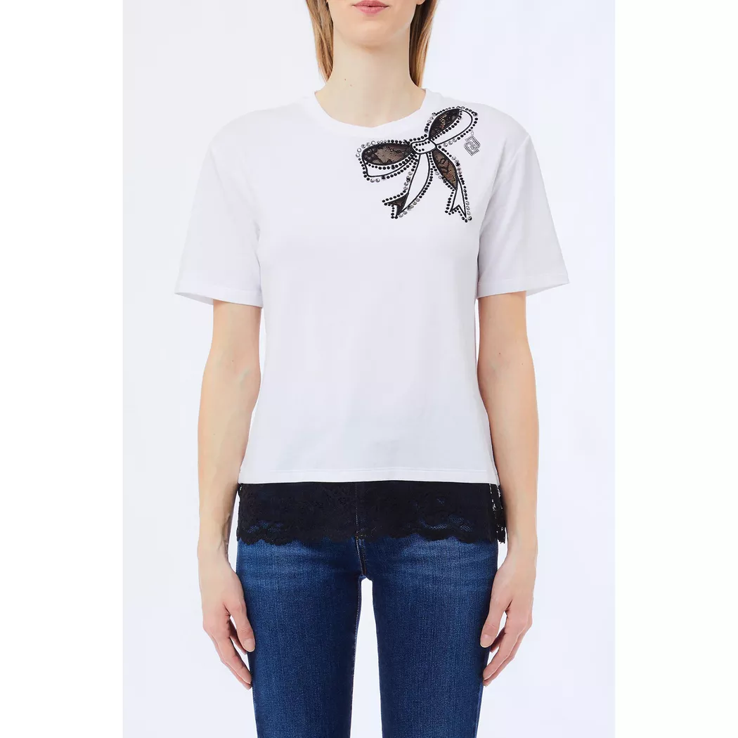 LIU JO - T-Shirt, für Damen, Weiss, Größe S