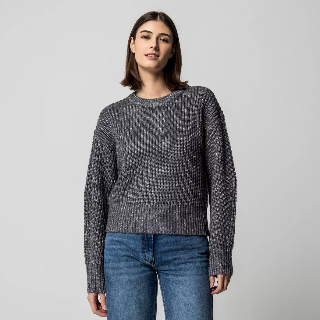LIU JO - Pullover, für Damen, Anthrazit, Größe XL