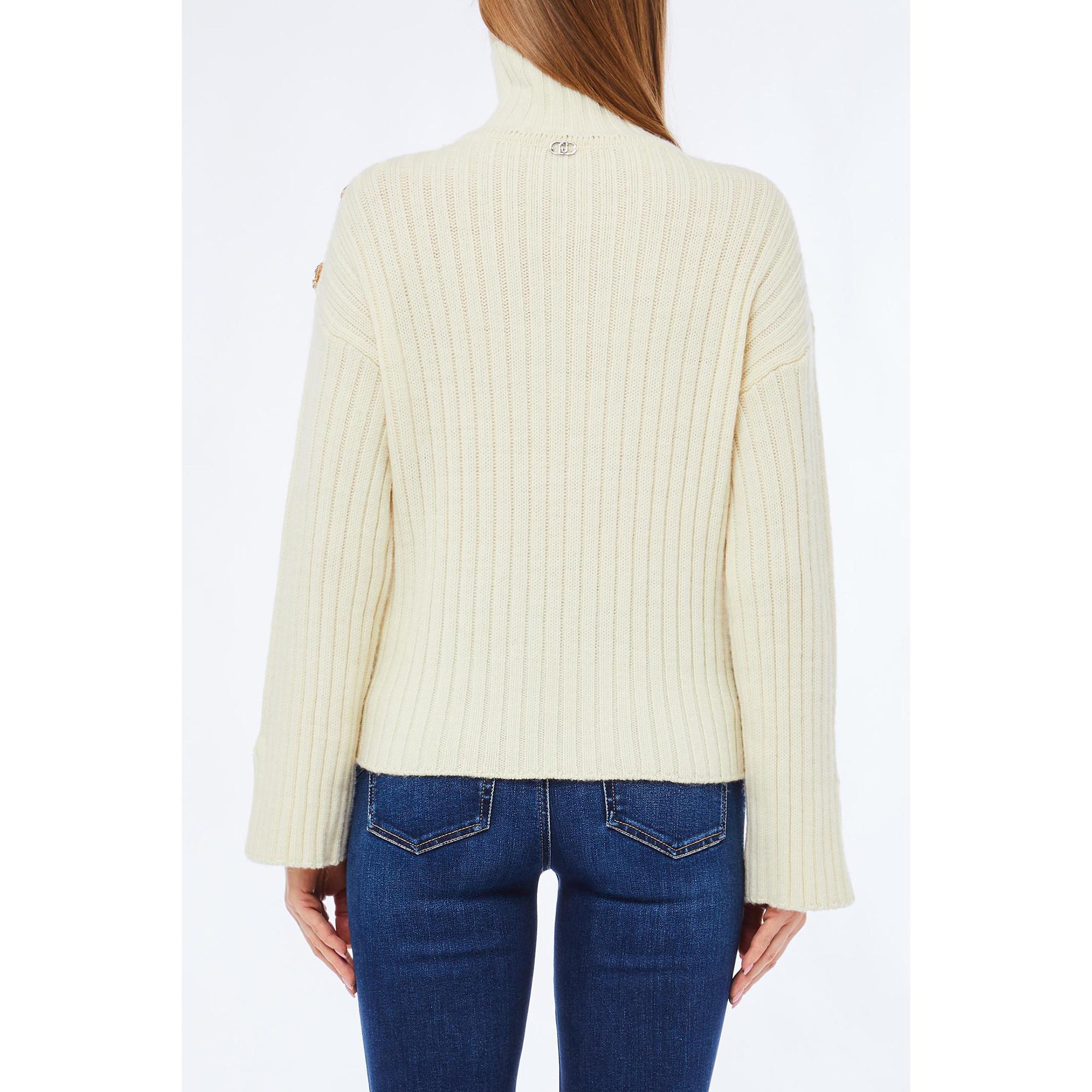 LIU JO Maglione Collo Alto Treccia  