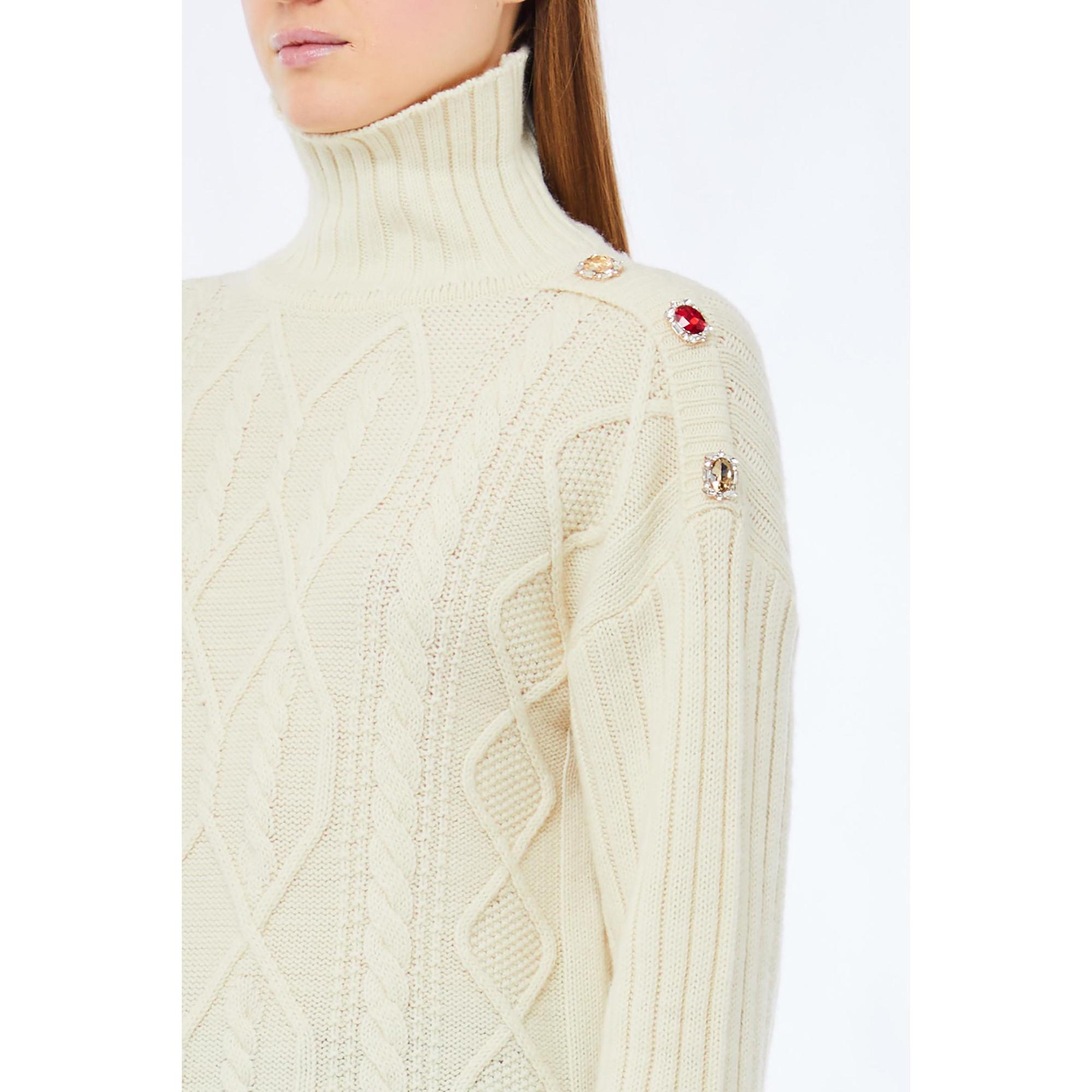 LIU JO Maglione Collo Alto Treccia  