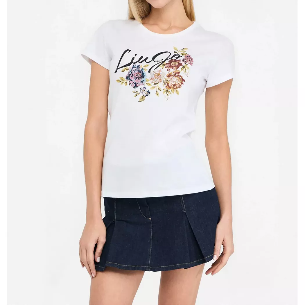 LIU JO - T-Shirt, für Damen, Weiss, Größe XS 4