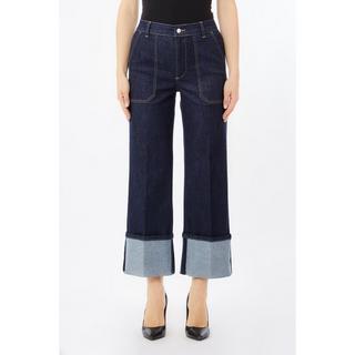 LIU JO Jeans Ampio Svasato con Risvolto  