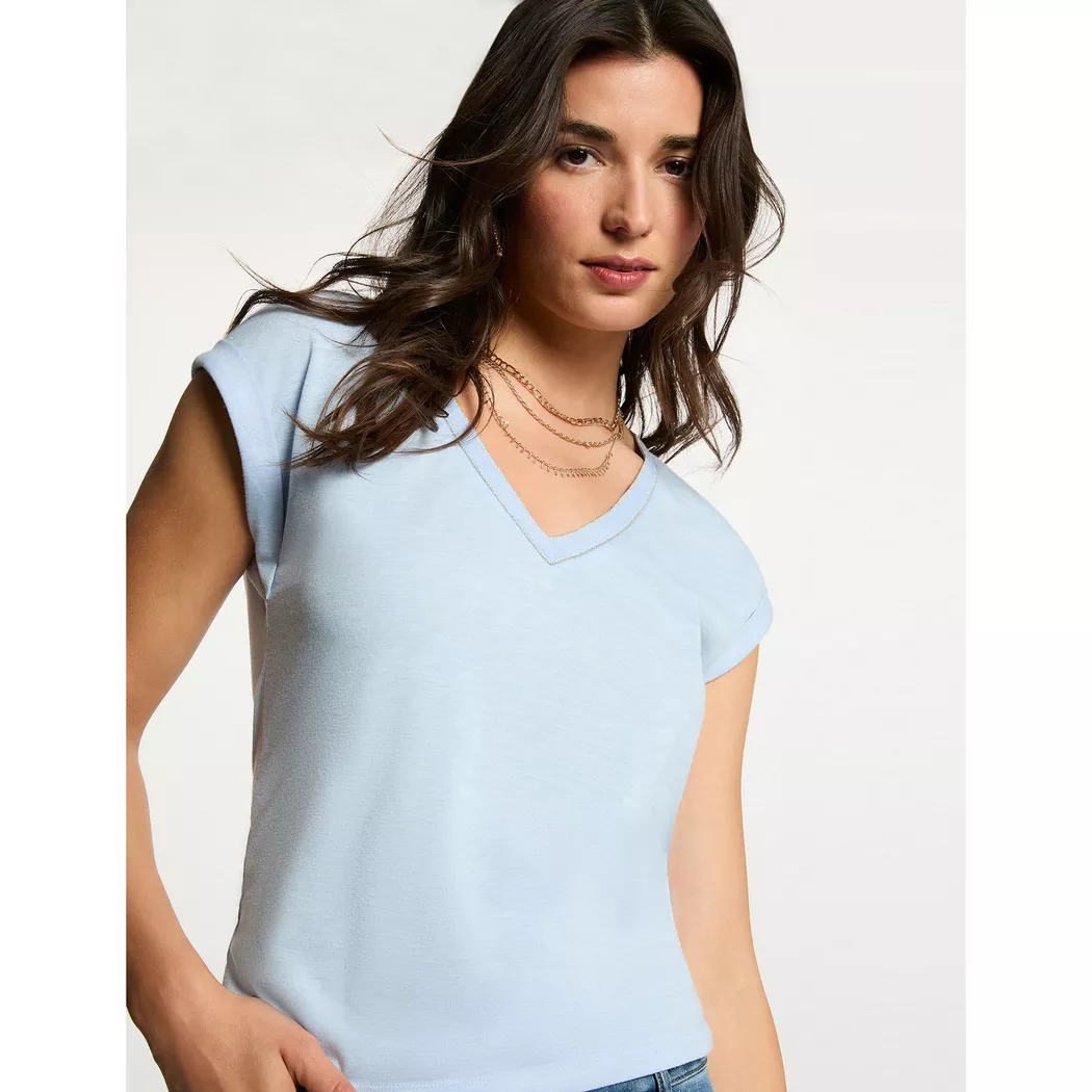 Morgan - T-Shirt, für Damen, Blau, Größe XL