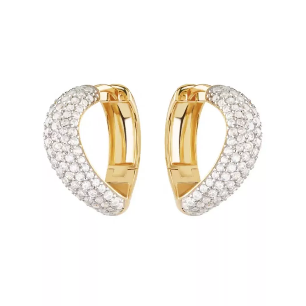 Guess - Ohrringe, Double Wave, 7mm, Gold