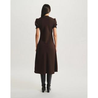 Inès de la Fressange Cerise Keyhole Neck Abito Midi  