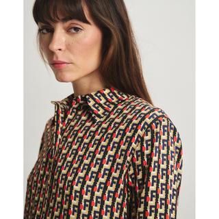 Inès de la Fressange Camicetta Maniche Lunghe Fantasia  