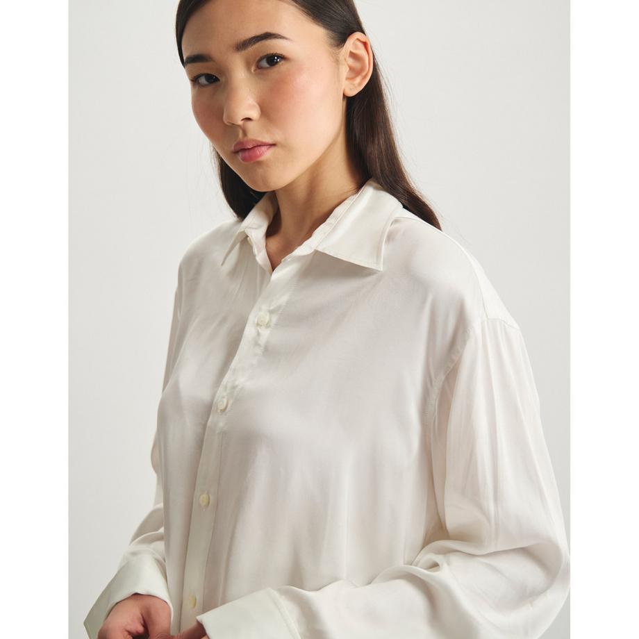 Inès de la Fressange Langarm Straight Fit Bluse  