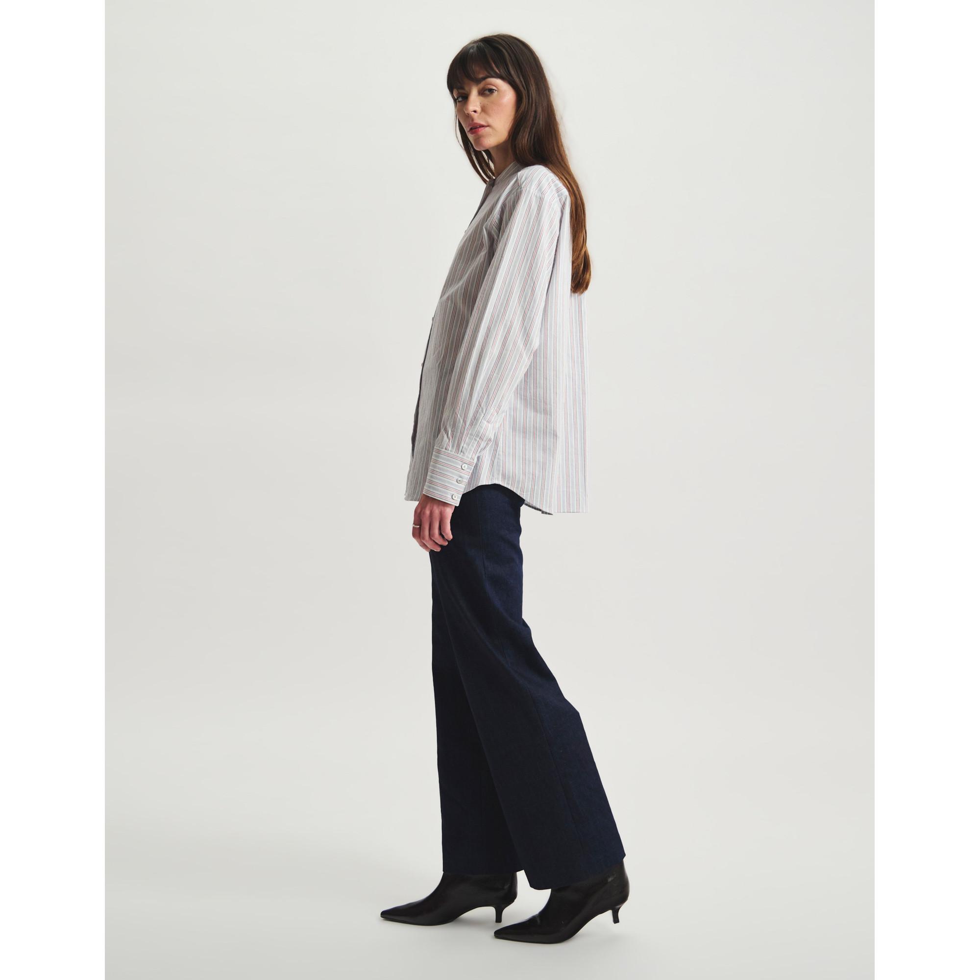Inès de la Fressange Chemisier Rayé Manches Longues  