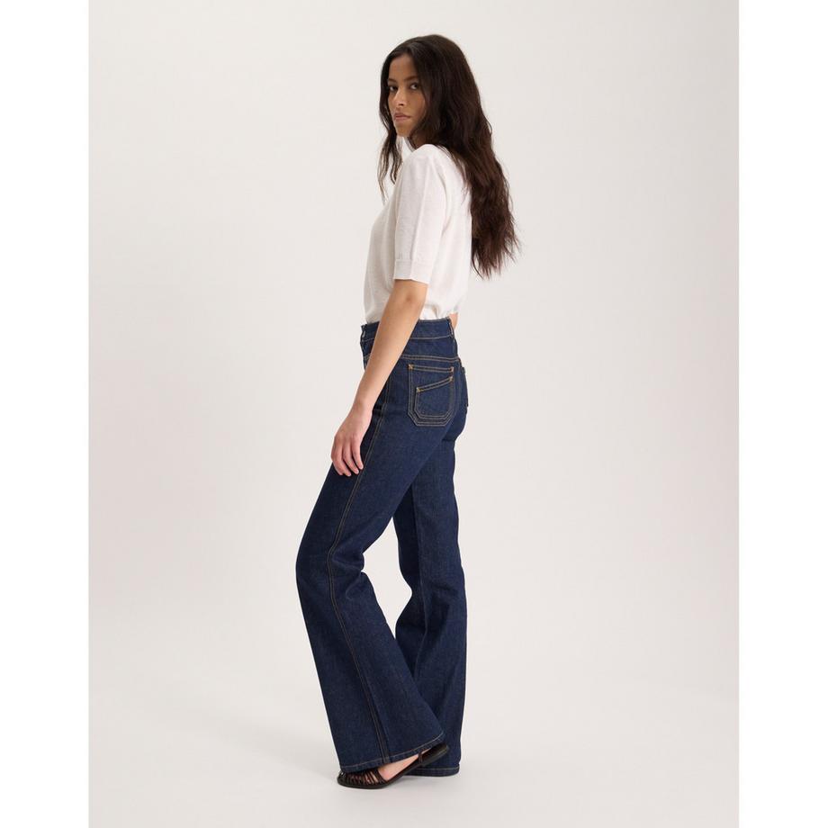 Inès de la Fressange Rick Denim Navy Flared Jeans  