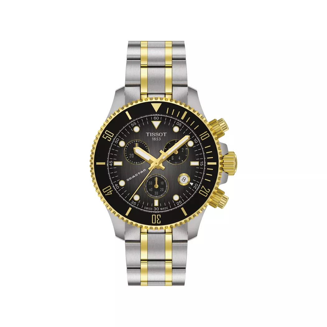Tissot Seastar 1000 Chronograph Watch Two-Tone 38mm