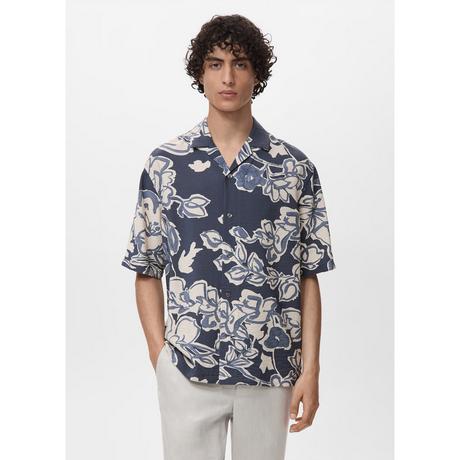 Mango Man Kurzarm Hemd mit Blumenmuster  