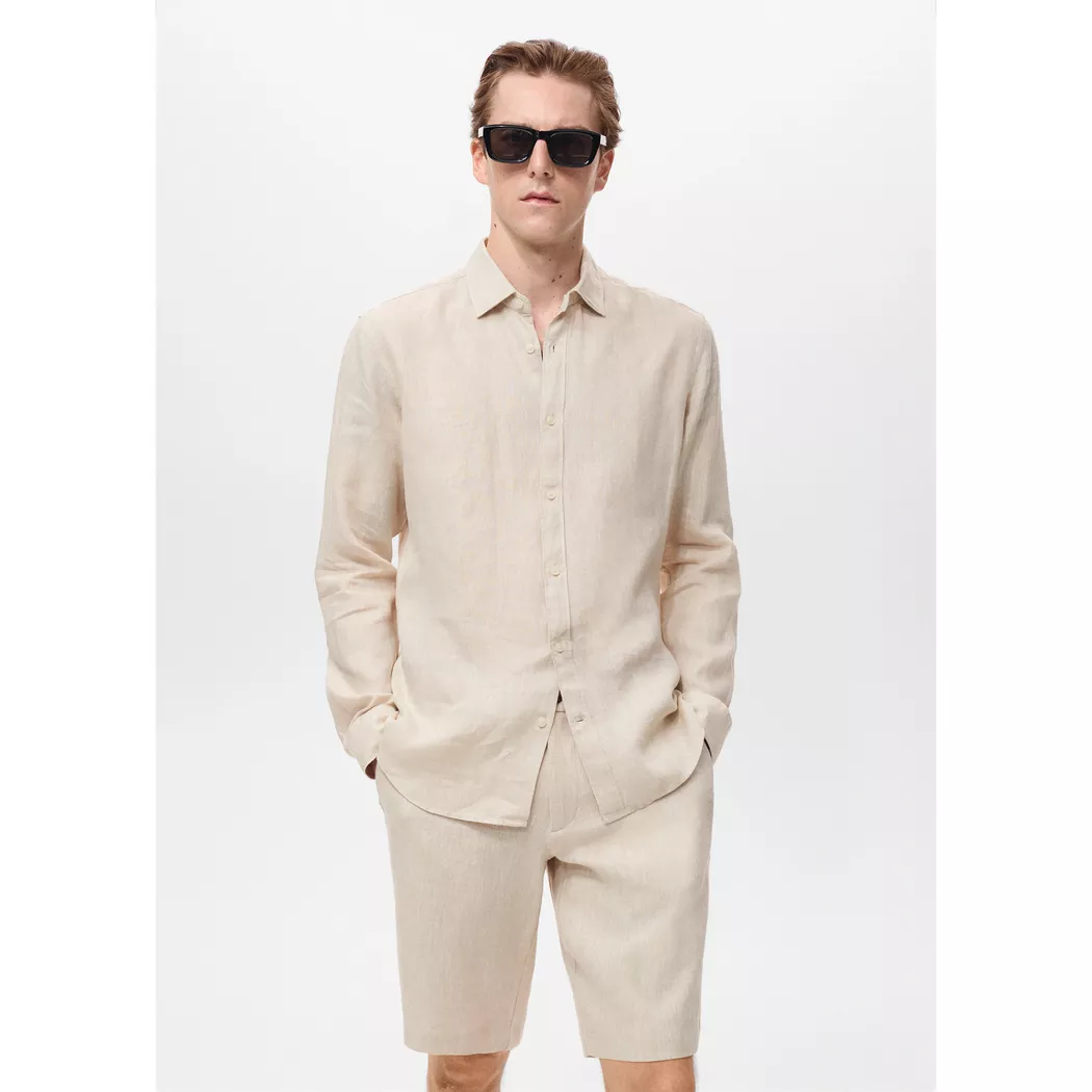 Mango Man - Hemd, für Herren, Beige, Größe S
