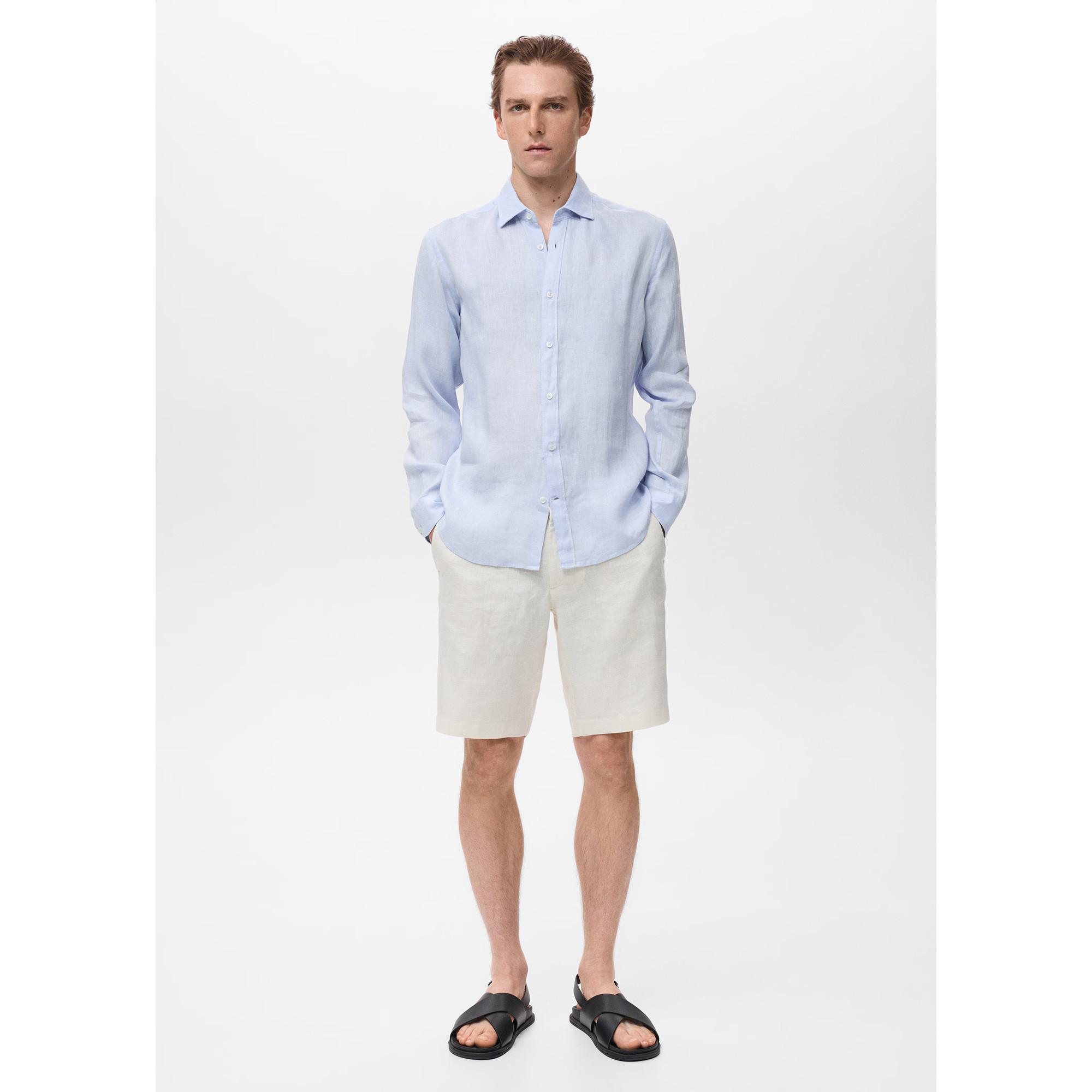 Mango Man Chemise Manches Longues Coupe Droite  