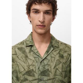 Mango Man Camicia maniche corte fantasia geometrica  