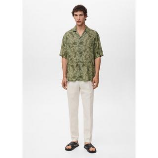 Mango Man Camicia maniche corte fantasia geometrica  