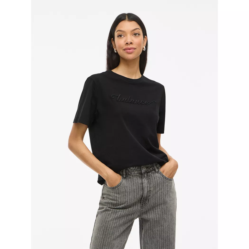 VILA - T-Shirt, für Damen, Black, Größe XS
