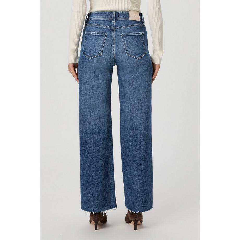 PAIGE Jeans vita alta gamba larga  