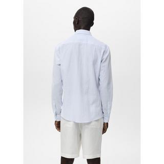 Mango Man Camicia a Righe Maniche Lunghe  
