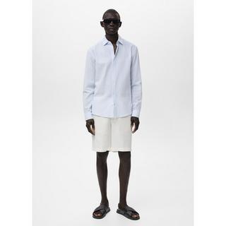 Mango Man Camicia a Righe Maniche Lunghe  