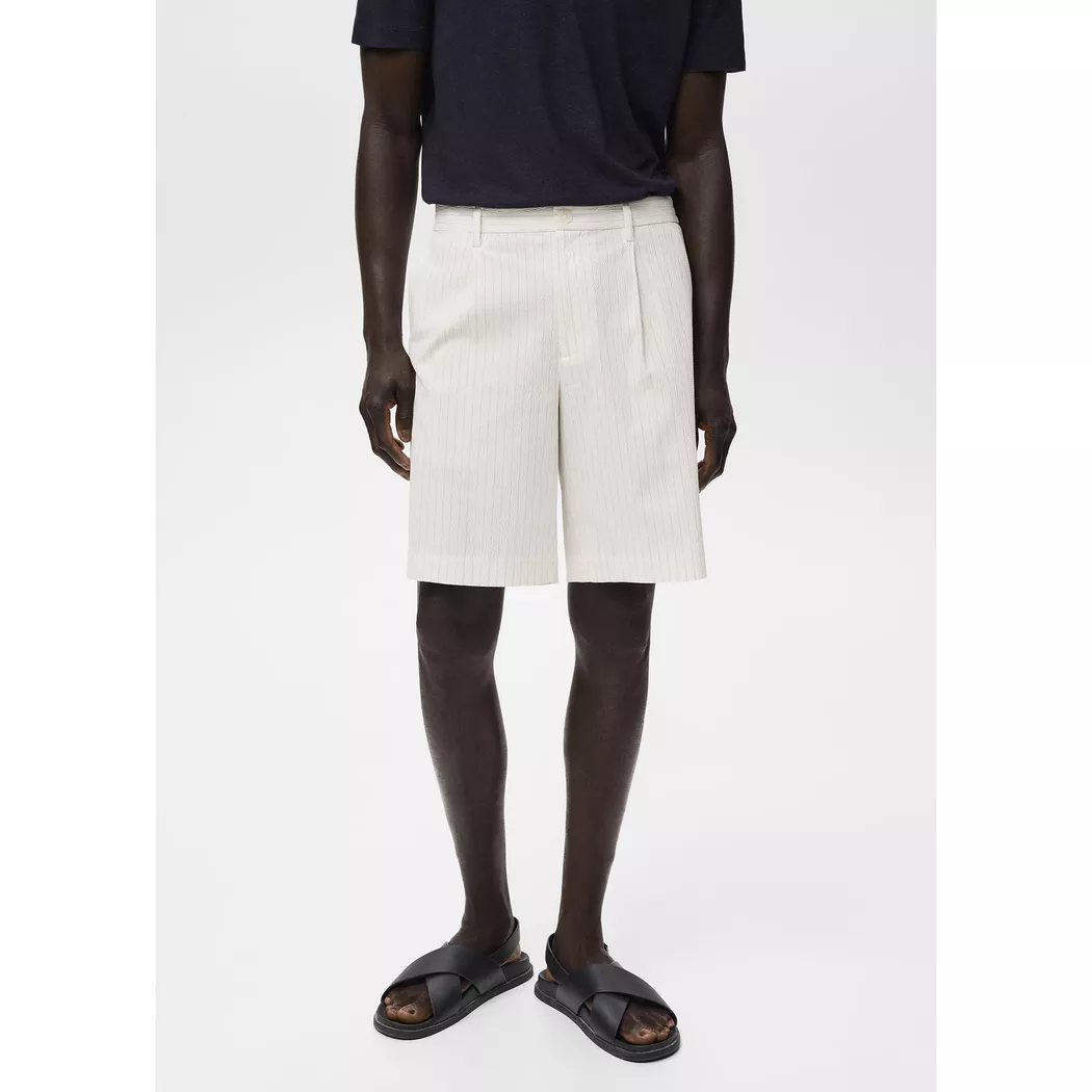 Mango Man - Bermuda Shorts, für Herren, Ecru, Größe 38