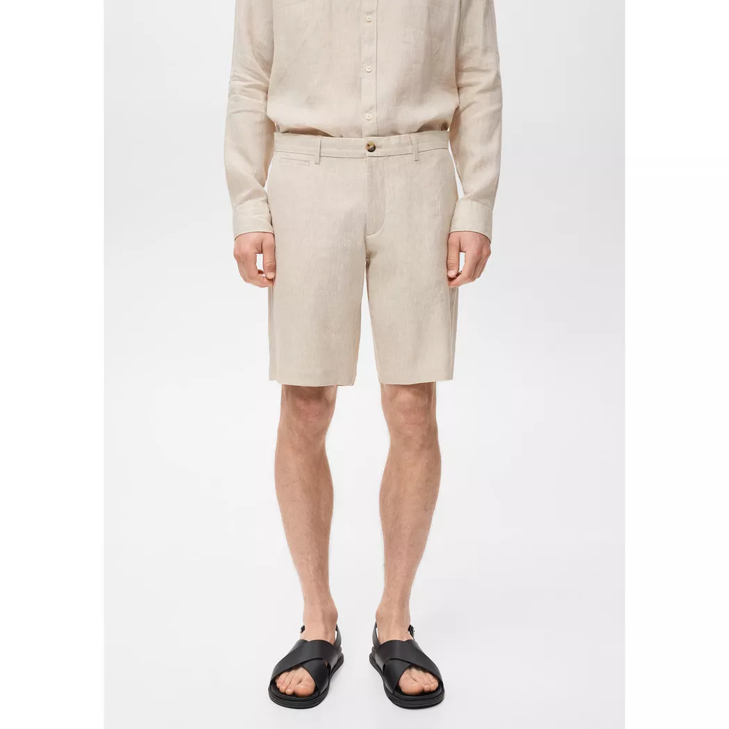 Mango Man - Bermuda Shorts, für Herren, Ecru, Größe 36