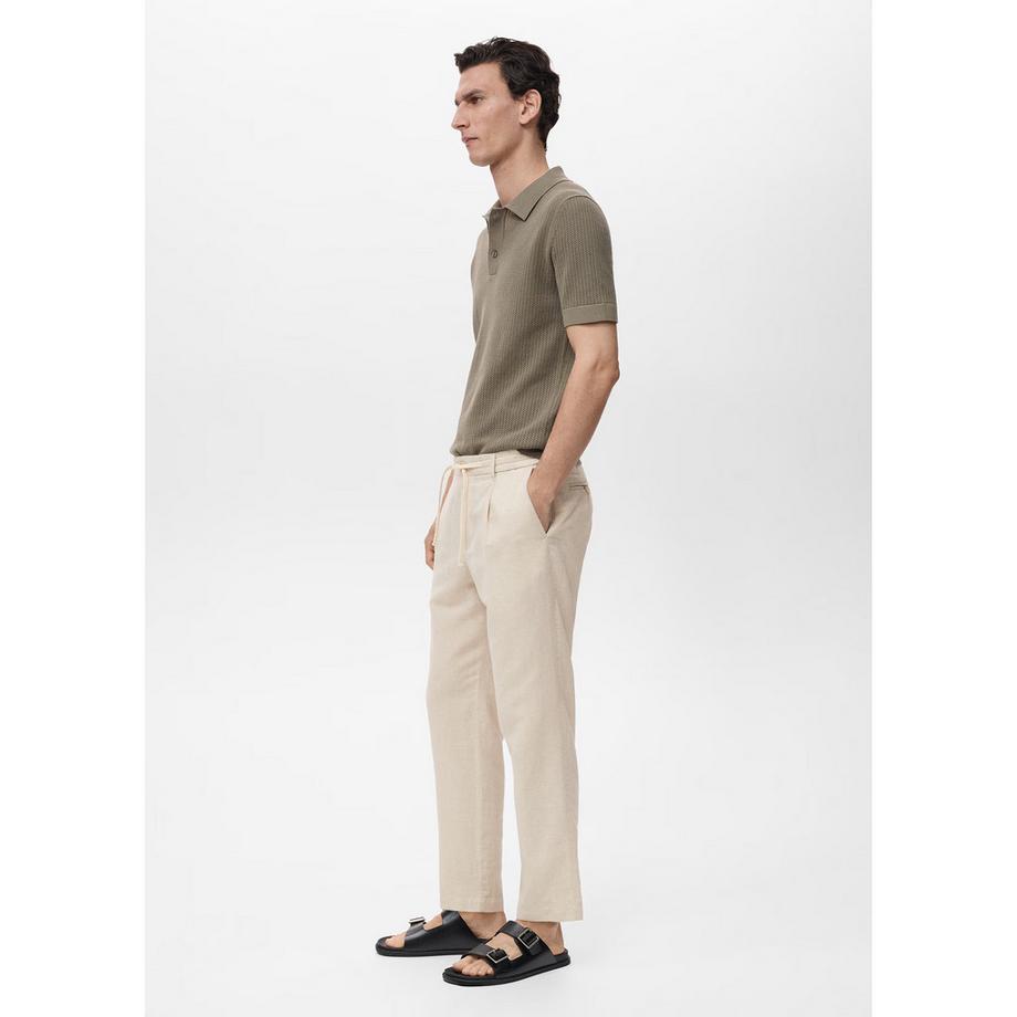 Mango Man Leinen Slim Fit Hose  