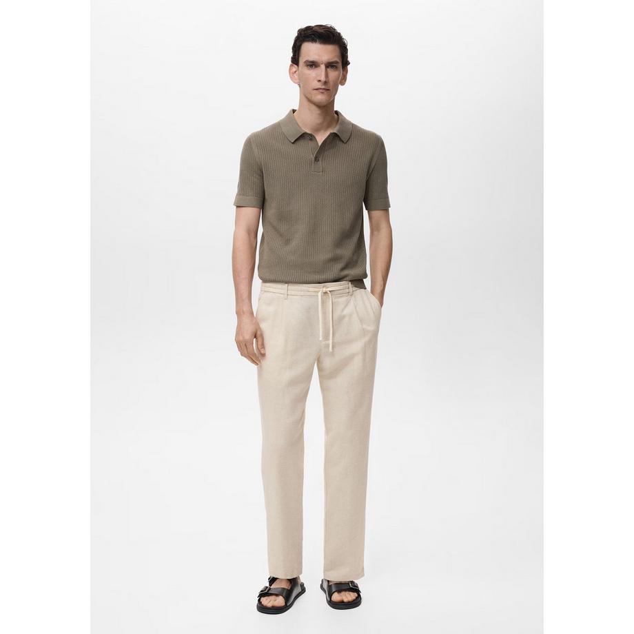Mango Man Leinen Slim Fit Hose  
