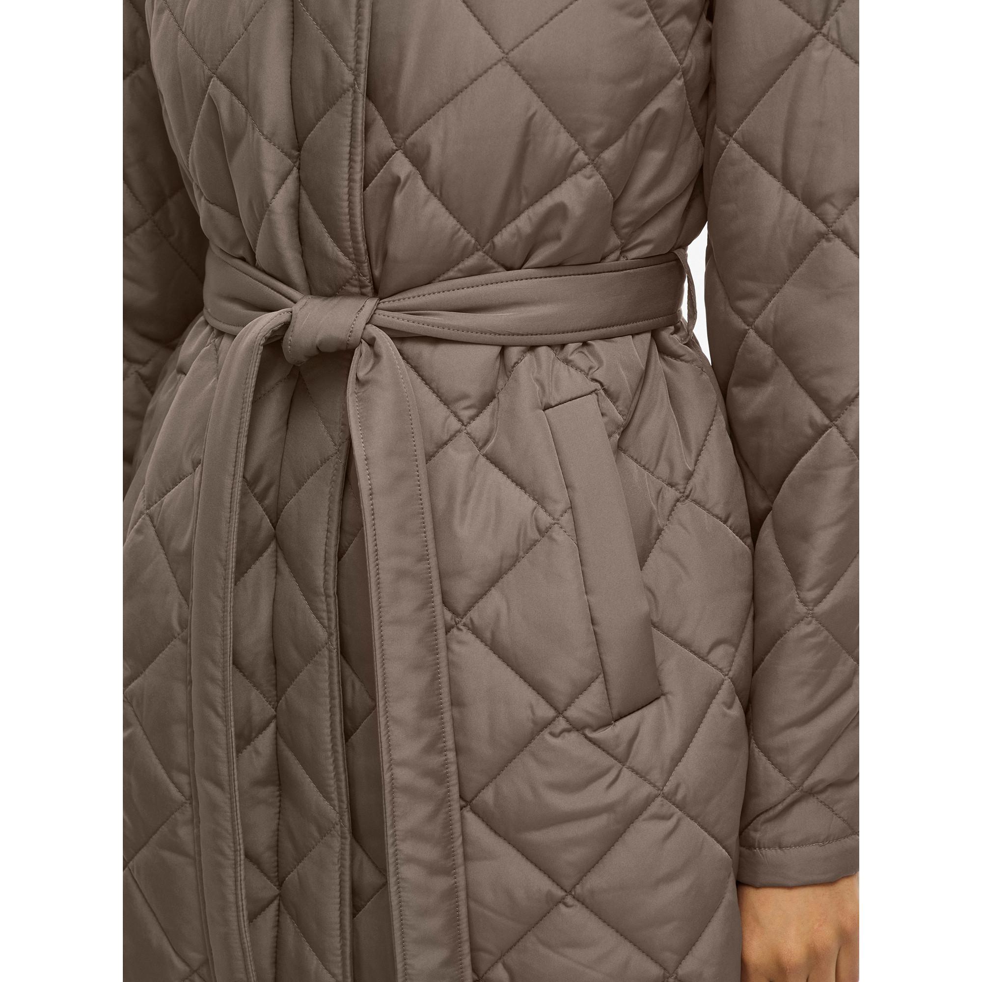 VILA Steppmantel mit Kapuze und Gürtel  