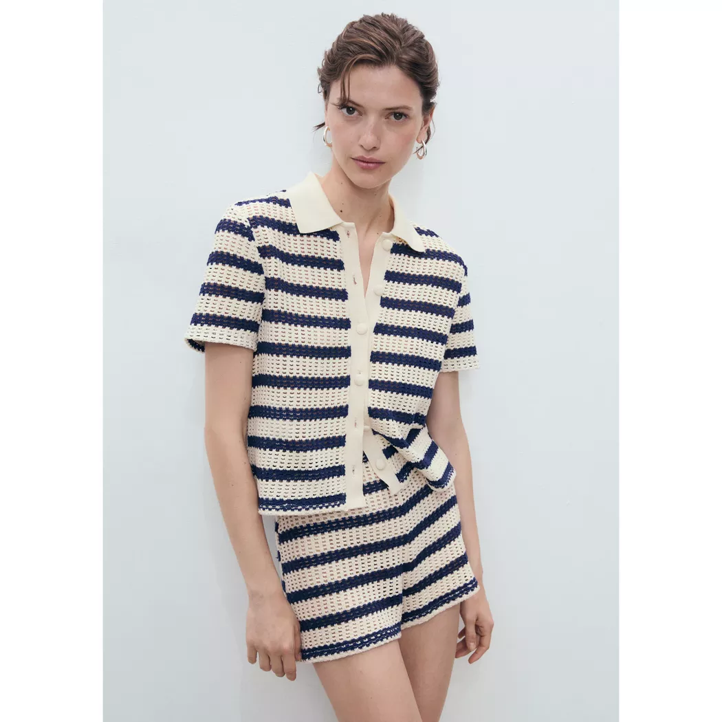 Mango - Shorts, für Damen, Marine, Größe L