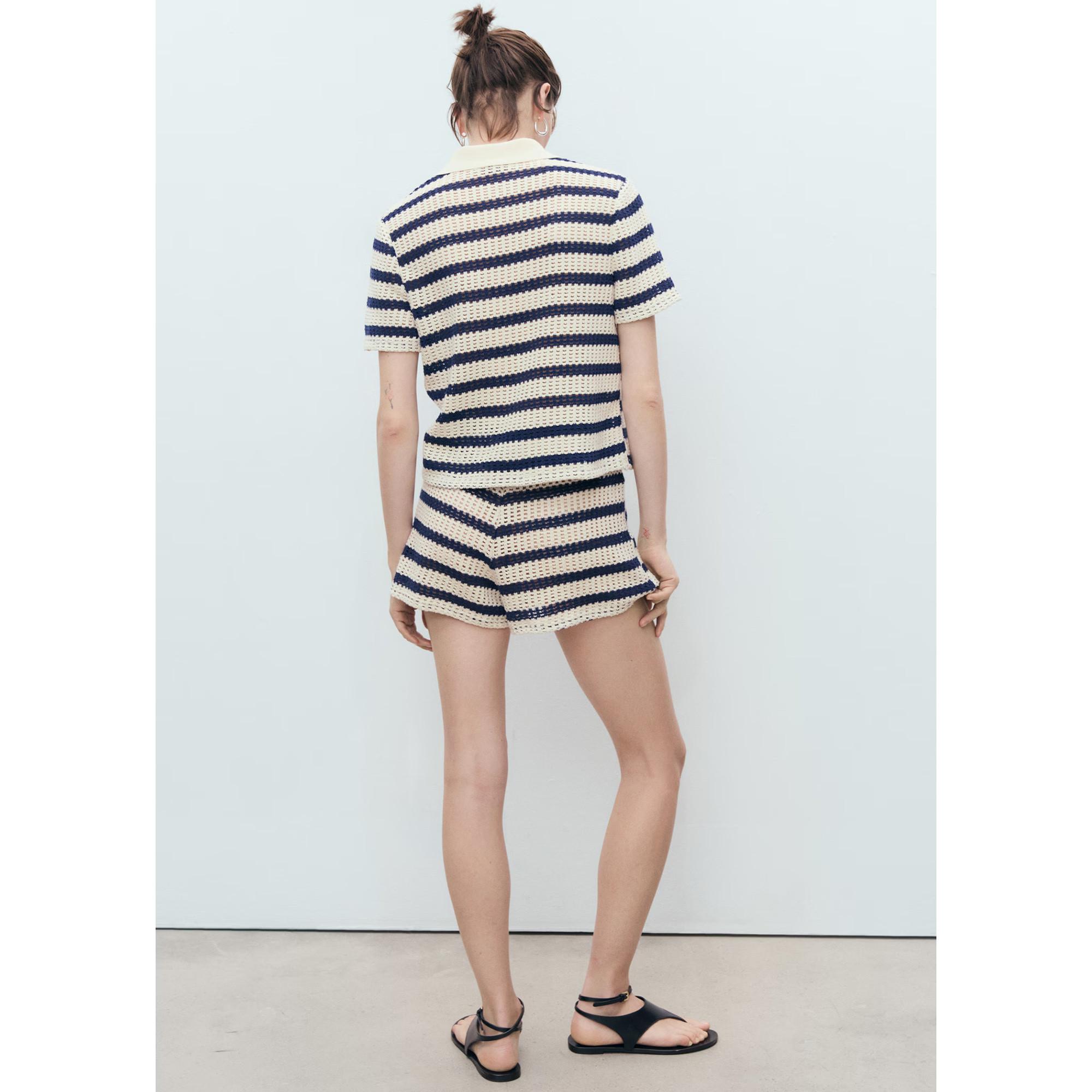 MANGO Miffy Gestreifte Häkelshorts  