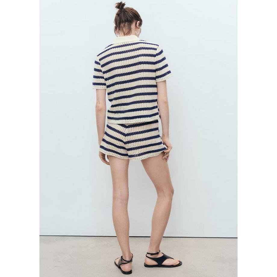 MANGO Miffy Gestreifte Häkelshorts  