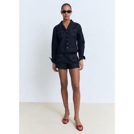 MANGO Livia Taillierte Kurze Jeansjacke  