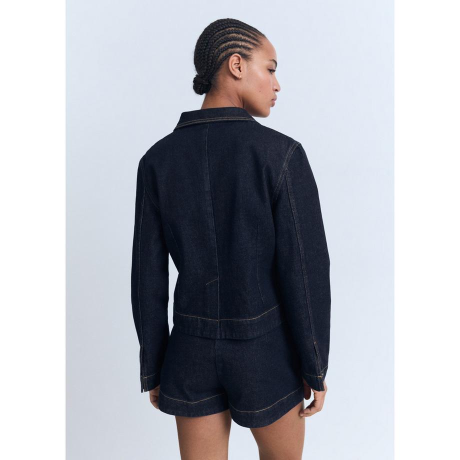 MANGO Livia Taillierte Kurze Jeansjacke  