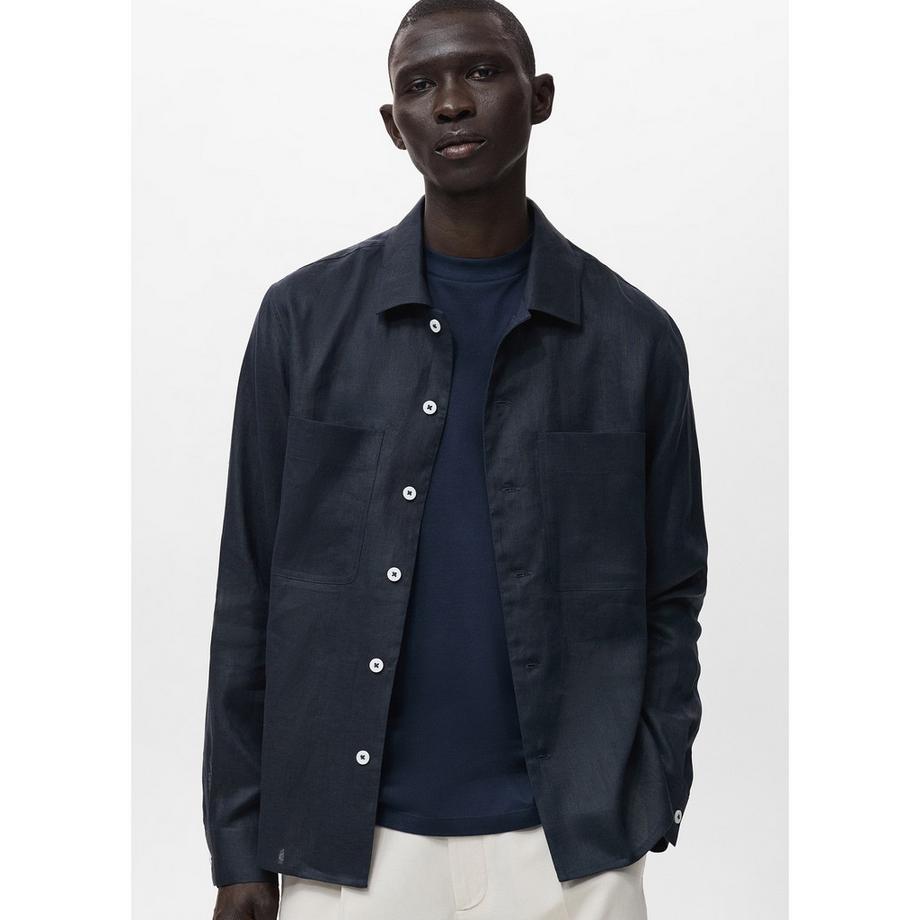 Mango Man Langarm Regular Fit Overshirt  