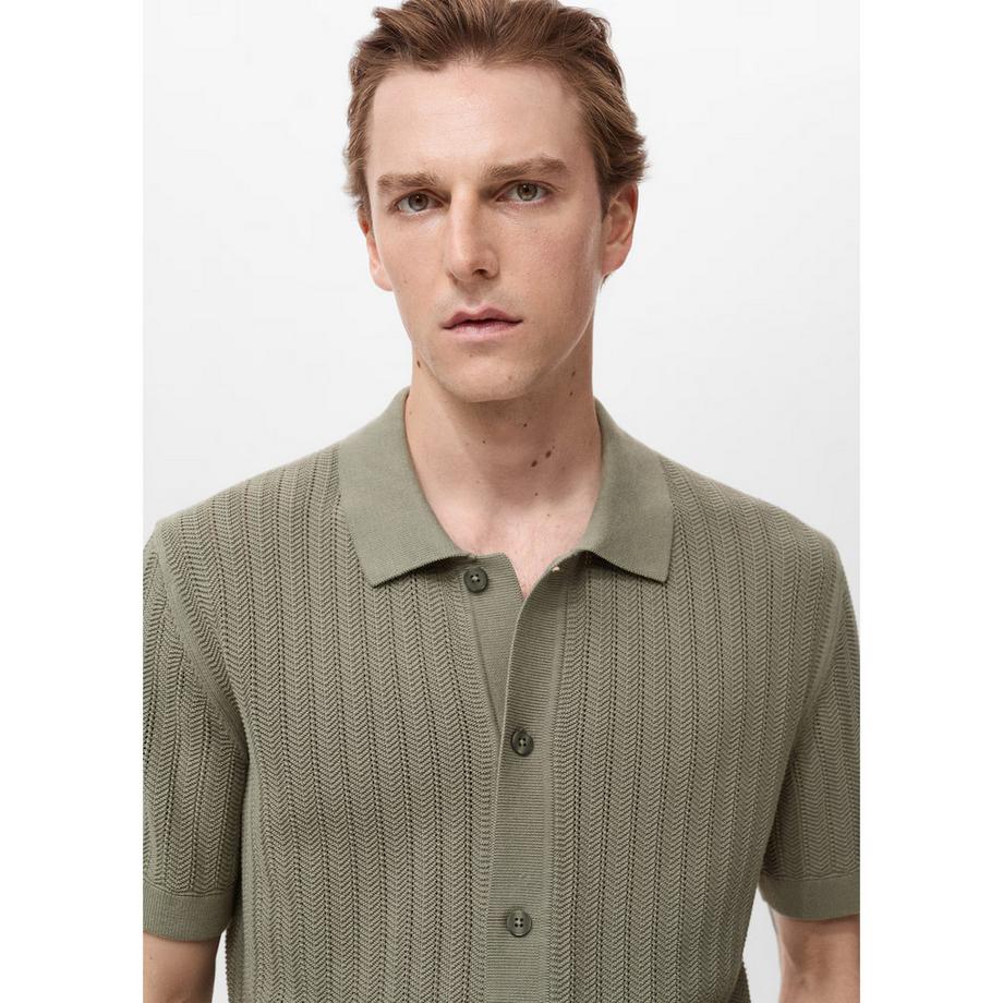 Mango Man Camicia in maglia maniche corte  