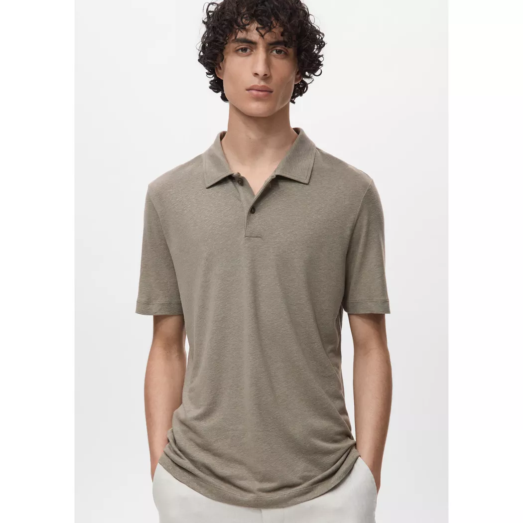 Mango Man - Poloshirt, kurzarm, für Herren, Dunkelbraun, Größe M